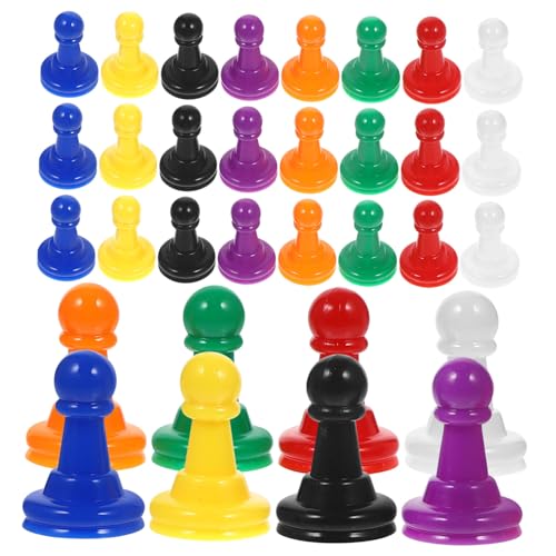 Cabilock 32stücke Flugschachfiguren Aus Plastik Kleine Schachfiguren Für Lernschach Buntes Spielschach Für Partyspiele von Cabilock