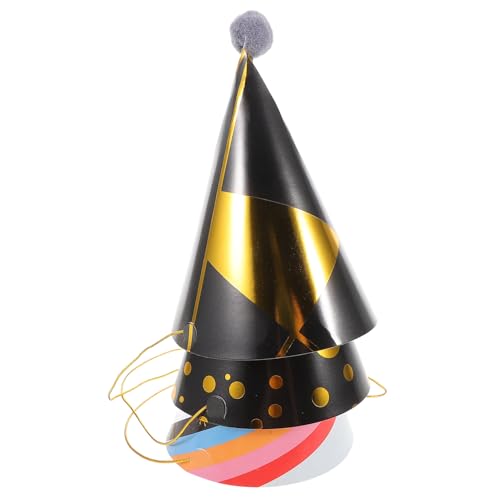 Cabilock Goldene Papierkegel-kinderhüte 3 Stück Neuartige Geburtstagskrone Elegante Partyhüte Für Jungen Und Mädchen Feiern Cabilock Goldene Papierkegel-kinderhüte 3 Stück Neuartige Geburtstagskrone Elegante Partyhüte Für Jungen Und Mädchen Feiern von Cabilock