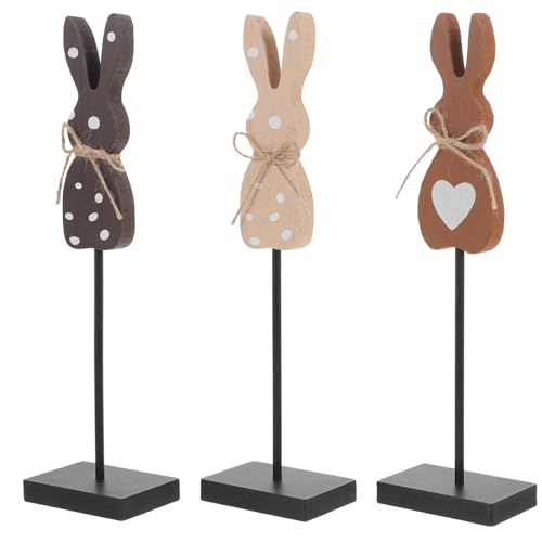 Cabilock 3St Osterhasen-Dekoration Tischdekoration Osterhasen-Schilder Hasen-Mittelstücke aus Holz Wohnkultur Frühlingsdekorationen Festivaldekorationen Osterdekoration aus Holz Esstisch dj von Cabilock