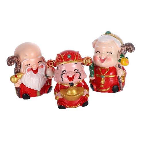 Cabilock 3Stücke Teiliges Miniaturfigur Kuchendekoration Chinesische Figuren für Geburtstagsfeiern Auto Langlebig aus Hochwertigem Harz für Neujahr und Jubiläen Cabilock 3Stücke Teiliges Miniaturfigur Kuchendekoration Chinesische Figuren für Geburtstagsfeiern Auto Langlebig aus Hochwertigem Harz für Neujahr und Jubiläen von Cabilock