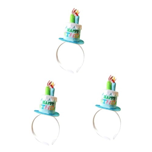 Cabilock 3St Geburtstagskerzenhut Jubiläumskronen für Erwachsene Kuchen Partyhüte für das neue Jahr Stirnband geburtstag haarband Europäisch und amerikanisch Weihnachtsmütze Kind von Cabilock