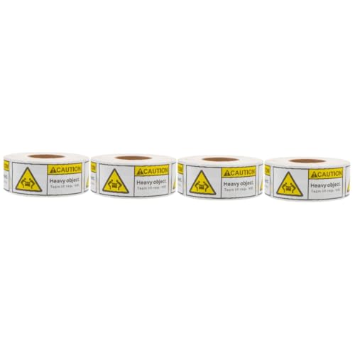 Cabilock 4 Rollen Aufkleber für Übergewicht Verpackung Umzugskartons Allzwecketiketten Aufkleber Beschriftungen stark Team-Lift-Versandetikett schwere Aufkleber für den Versand von Cabilock