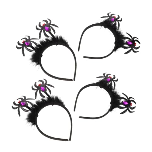 Cabilock 4 STÜCKE Halloween Haarreif mit Glitzer spinnen und Federn Kostüm zubehör für Frauen und Gruseliges Festival haarband für Party Cosplay und Maskerade Cabilock 4 STÜCKE Halloween Haarreif mit Glitzer spinnen und Federn Kostüm zubehör für Frauen und Gruseliges Festival haarband für Party Cosplay und Maskerade von Cabilock