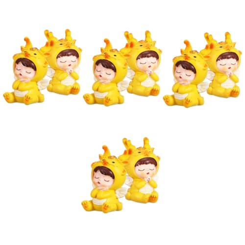 Cabilock 4 Sätze Miniatur Drachenfiguren Aus Resin Tischdekoration Für Neujahr Und Geburtstagsfeiern Ornamente Für Festlichkeiten Und Süße Wohnraumgestaltung 2 Stück * 4 von Cabilock