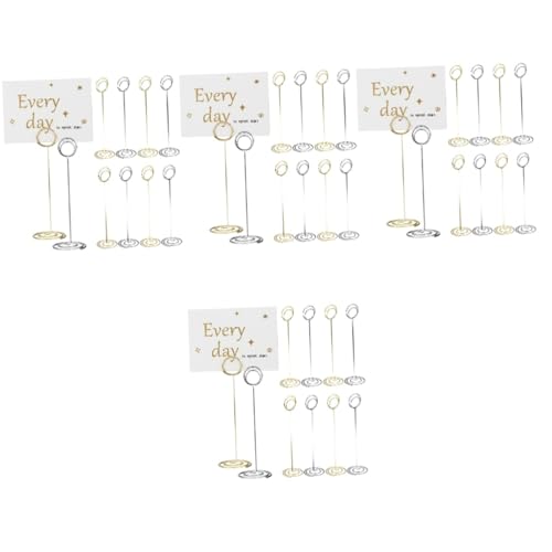 Cabilock 4 Sätze Teiliges Tischkartenhalter Aus Platzkartenhalter Für Hochzeiten Partys Und Stabiler Fotohalter Für Tischdekoration Und Menükarten 10 Stück * 4 Cabilock 4 Sätze Teiliges Tischkartenhalter Aus Platzkartenhalter Für Hochzeiten Partys Und Stabiler Fotohalter Für Tischdekoration Und Menükarten 10 Stück * 4 von Cabilock