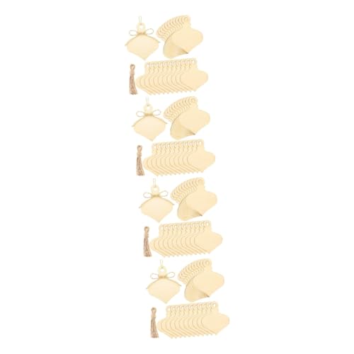 Cabilock 4 Sätze Weihnachts Holz Ausschnitte Diy Unvollendete Hängende Ornamente Für Weihnachtsbaumdekoration Und Bastelprojekte 25 Stück * 4 von Cabilock