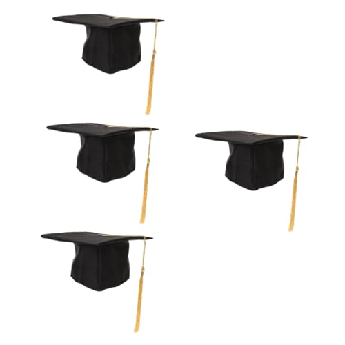 Cabilock 4 Stück Mörtelbrett Abschlusskappe mit Quaste Abschlussgeschenk kloben verstellbar universität Kleidung Kleider Abschlusshut für Erwachsene Abiturmütze fortschrittlich Schal Tafel von Cabilock