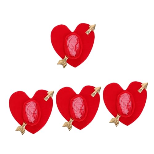 Cabilock 4 Stück Amorhut valentinstag kostüm geschenkideen valentinstag Valentinstag-Dekor Haarschmuck lustiger Hut Amor-Herz-Hut-Dekor bilden Kopfbedeckung Partyhut schmücken Liebhaber von Cabilock