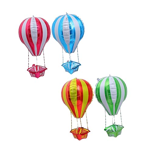 Cabilock 4 Stück Ballon Fallschirmspielzeug für Kinder Babyparty-Party kinder mitgebsel kindergeburtstag room decoration Spielzeuge Ornament dreidimensional Dekorationen einstellen Film 4d von Cabilock