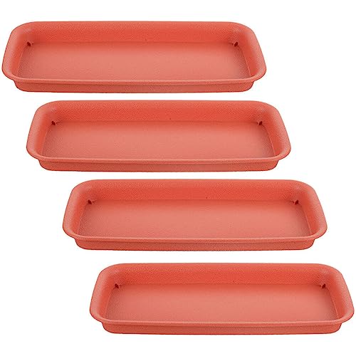 Cabilock 4 Stück Blumentopf Tablett Erdblockschalen Bonsai-untertasse Pflanzenschalen Pflanzenplatte Blumentopfschalen Blumenuntersetzer Schreibtischablage Drinnen Plastik Untere Halterung von Cabilock