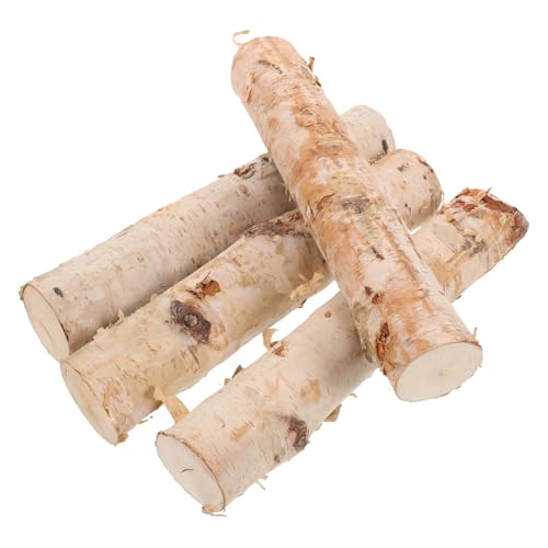 Cabilock 4 Stück Natürliche Birkenscheite Dekorative Holzscheite Zum Basteln Dekoratives Brennholz Für Zuhause Künstliche Scheite Zur Dekoration 30 cm Durchmesser 4–6 cm von Cabilock