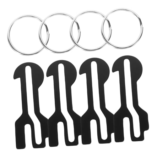 Cabilock 4 Stück Edelstahl Einkaufswagen Schlüsselanhänger Kompakter Metal Trolley Token Anhänger Praktischer Einkaufschip Schlüsselring für Supermarktwagen Vielseitig und Tragbar von Cabilock
