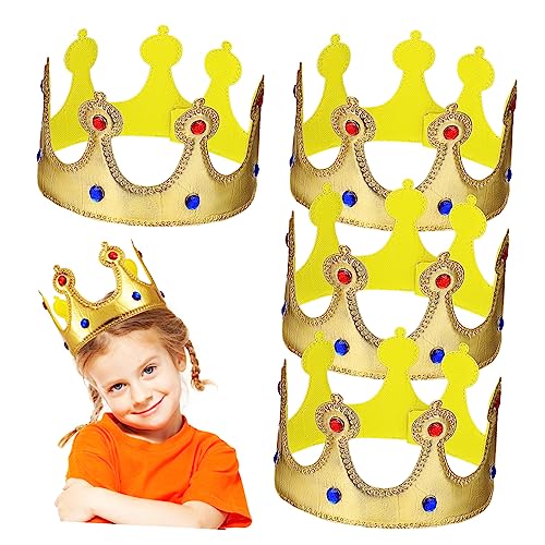 Cabilock 4 Stück Kindergeburtstagskronenhüte Partyhut-requisiten Dekorativer Geburtstagsfeierhut Happy Birthday-kronen Bequem Für Kinder Cabilock 4 Stück Kindergeburtstagskronenhüte Partyhut-requisiten Dekorativer Geburtstagsfeierhut Happy Birthday-kronen Bequem Für Kinder von Cabilock