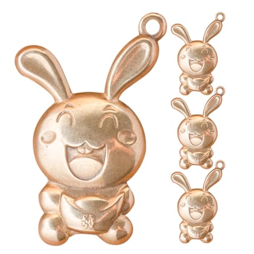 Cabilock 4 Stück Häschen-anhänger Plüsch Bausatz Perlen Vintage- Drachen Reize Charme Bausätze Charms Anhänger Schlüsselanhänger Zum Aufhängen Messing Golden Cabilock 4 Stück Häschen-anhänger Plüsch Bausatz Perlen Vintage- Drachen Reize Charme Bausätze Charms Anhänger Schlüsselanhänger Zum Aufhängen Messing Golden von Cabilock