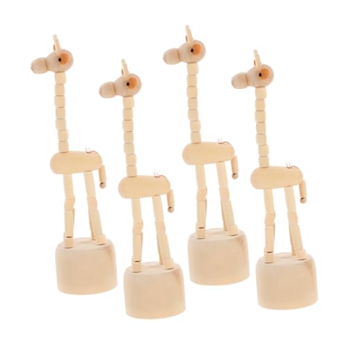 Cabilock 4 Stück Handgefertigte Holzfiguren Reisebegleiter und Dekoration für Wohnzimmer und Schlafzimmer Geeignet Sind von Cabilock