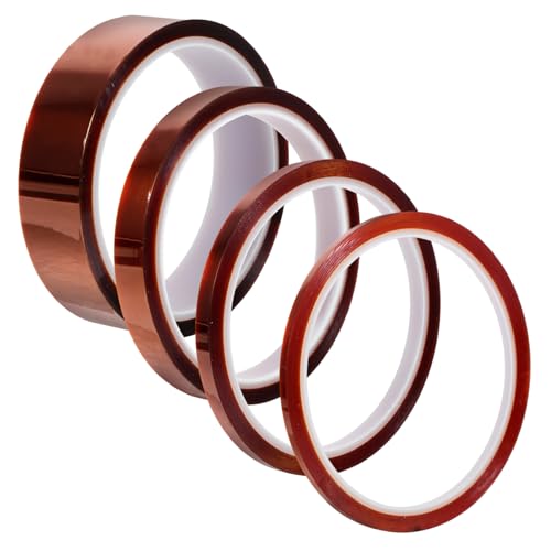 Cabilock 4 Stück Hochtemperaturbeständiges Klebeband Temperaturband Wärmeband Hitzebeständiges Band von Cabilock