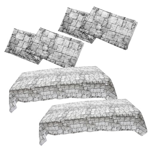 Cabilock 4 Stück Mittelalterliche Ritter Tischdecke Vintage Party Tischdecke im für Geburtstagsfeiern und Festliche Anlässe Dekorativ und Praktisch von Cabilock