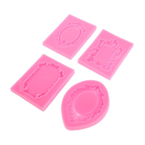 Cabilock 4 Stück Silikonformen Für Bilderrahmen, Fondantformen Zum Selbermachen, Dekorieren Von Kuchen, Schokolade, Süßigkeiten, Polymerton, Kunstharz, Backen, Basteln Cabilock 4 Stück Silikonformen Für Bilderrahmen, Fondantformen Zum Selbermachen, Dekorieren Von Kuchen, Schokolade, Süßigkeiten, Polymerton, Kunstharz, Backen, Basteln von Cabilock