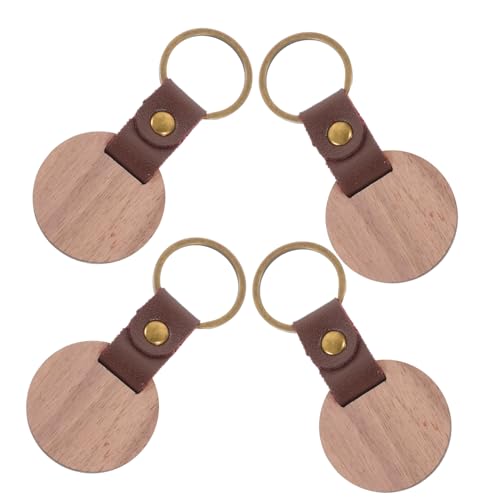 Cabilock 4 Stück Teiliges Holz Schlüsselanhänger Blanko Diy Runde Holz Schlüsselringe mit Lederband und Metallring für Kreative Projekte Personalisierbar für und Dekoration Cabilock 4 Stück Teiliges Holz Schlüsselanhänger Blanko Diy Runde Holz Schlüsselringe mit Lederband und Metallring für Kreative Projekte Personalisierbar für und Dekoration von Cabilock