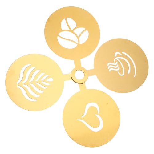 Cabilock 4 Stück Teiliges Kaffee Kuchen schablonen Edelstahl Wiederverwendbare Latte Art Vorlagen mit Aufhängeloch Vielseitig für Backen Kaffeeverzierung und Haferflocken deko Robust und Cabilock 4 Stück Teiliges Kaffee Kuchen schablonen Edelstahl Wiederverwendbare Latte Art Vorlagen mit Aufhängeloch Vielseitig für Backen Kaffeeverzierung und Haferflocken deko Robust und von Cabilock
