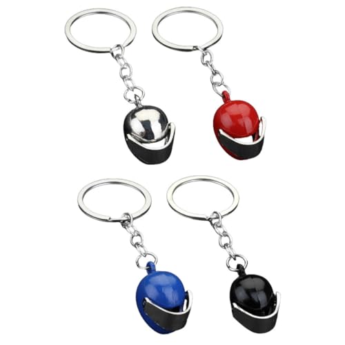 Cabilock 4 Stück Teiliges Motorradhelm Schlüsselanhänger aus Zinklegierung Süße Schlüsselanhänger für Taschen Rucksäcke für Motorradfahrer Rot Blau Nickel Schwarz Cabilock 4 Stück Teiliges Motorradhelm Schlüsselanhänger aus Zinklegierung Süße Schlüsselanhänger für Taschen Rucksäcke für Motorradfahrer Rot Blau Nickel Schwarz von Cabilock