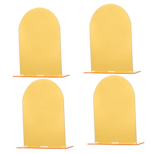 Cabilock 4 Stück Tischnummernschilder mit Stand für Hochzeit und Party Diy Blanko Tischkarten für Beschriftung und Dekoration von Cabilock
