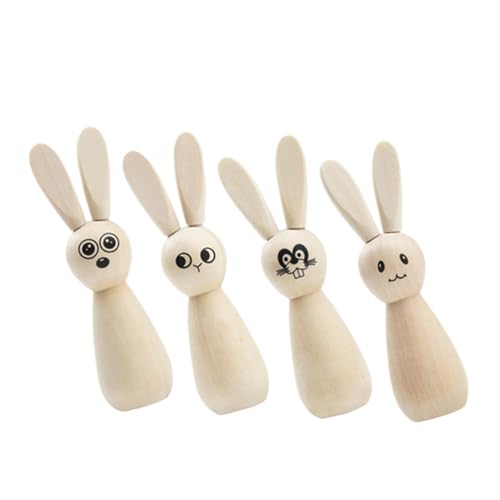 Cabilock 4 Stück Unlackierte Holzhasen zum Selbstbemalen Natürliche Holzfiguren mit Langen Ohren DIY Osterdeko für Wohnzimmer und Kinderzimmer Kreative Hasenpuppen aus Naturbelassenem Holz Cabilock 4 Stück Unlackierte Holzhasen zum Selbstbemalen Natürliche Holzfiguren mit Langen Ohren DIY Osterdeko für Wohnzimmer und Kinderzimmer Kreative Hasenpuppen aus Naturbelassenem Holz von Cabilock