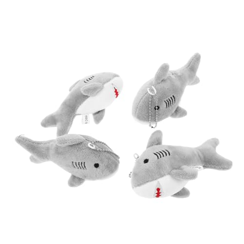 Cabilock 4 Stücke Cartoon Shark Puppe Kuscheltier Schlüsselanhänger Plüsch -Tierspielzeugschlüsselkette Tier Handtaschenanhänger süße kleine Tierpuppe Haiengefüllte Tierweiche Metall Grau Cabilock 4 Stücke Cartoon Shark Puppe Kuscheltier Schlüsselanhänger Plüsch -Tierspielzeugschlüsselkette Tier Handtaschenanhänger süße kleine Tierpuppe Haiengefüllte Tierweiche Metall Grau von Cabilock