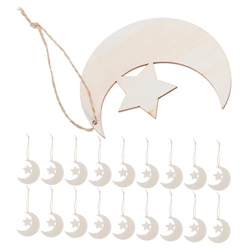 Cabilock 40 Stück Unlackierte Holz Mond Stern Ausschnitte Blanko Holzornamente für Diy Bastelprojekte Shower Dekoration Geschenkanhänger und Kreative Kunstwerke Cabilock 40 Stück Unlackierte Holz Mond Stern Ausschnitte Blanko Holzornamente für Diy Bastelprojekte Shower Dekoration Geschenkanhänger und Kreative Kunstwerke von Cabilock
