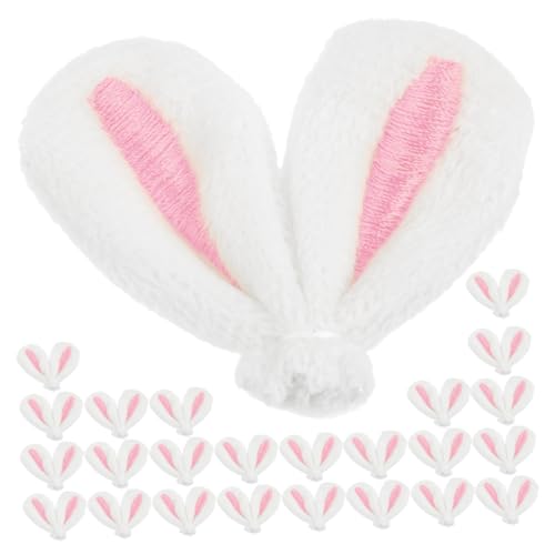 Cabilock 40st Hasenohren-haarschmuck Gesicht Pfoten Stift Haargummis Clips Oger Stirnbänder Kaninchen Hasenohren Plüsch Ohrrahmen Haarklammern Ente Haustier Stoff von Cabilock