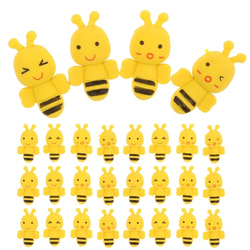 Cabilock 48 Miniatur-Radiergummis in Bienenform: TPR-Puzzle-Radiergummi in Tierform – Interaktives Lernspielzeug für Kleinkinder als Partygeschenk und Weihnachtsstrumpffüller von Cabilock