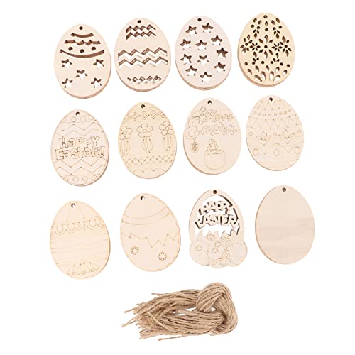 Cabilock 48 Stück Teiliges Blanko Holz Ostereier zum Basteln Unbehandelte Holzscheiben für Kreative Dekoration mit Hanfseil für Diy Ostern Frühlingsdeko und Malprojekte Cabilock 48 Stück Teiliges Blanko Holz Ostereier zum Basteln Unbehandelte Holzscheiben für Kreative Dekoration mit Hanfseil für Diy Ostern Frühlingsdeko und Malprojekte von Cabilock