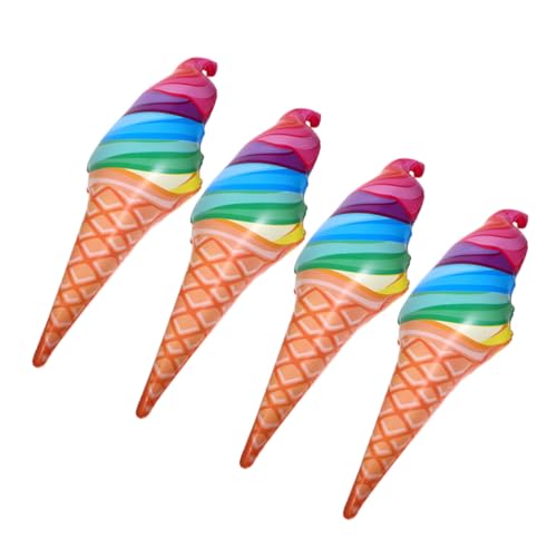 Cabilock 4Stücke Aufblasbare Eiscreme Requisite PVC Eistüten für Partys Realistische Eiscreme Designs für Geburtstagsfeiern und Karneval Leicht zu Reinigen und Langlebig von Cabilock