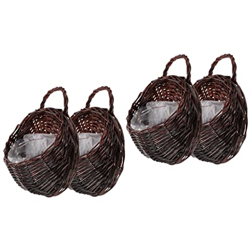 Cabilock 4stücke Hängender Blumenkorb Aus Geflochtenem Rattan Für Wanddekoration Für Pflanzen Blumen Vielseitig Einsetzbar Als Aufbewahrungskorb Oder Deko-Element Für Zuhause Garten Cabilock 4stücke Hängender Blumenkorb Aus Geflochtenem Rattan Für Wanddekoration Für Pflanzen Blumen Vielseitig Einsetzbar Als Aufbewahrungskorb Oder Deko-Element Für Zuhause Garten von Cabilock