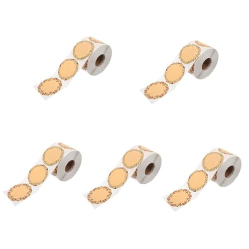 Cabilock 5 Rollen Aufkleber aus Papier selbst entfernbare Etiketten Abnehmbare Aufkleber Aufkleber-Etiketten Name Verpackung dekoration Geschenkaufkleber abdichtende Aufkleber Kraftpapier Cabilock 5 Rollen Aufkleber aus Papier selbst entfernbare Etiketten Abnehmbare Aufkleber Aufkleber-Etiketten Name Verpackung dekoration Geschenkaufkleber abdichtende Aufkleber Kraftpapier von Cabilock