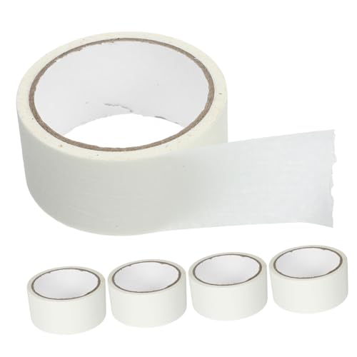 Cabilock 5 Rollen Malerband Breit Lang Ablösbares Rückstandfreies Kreppband für Malerarbeiten Bastelprojekte und Heimwerker Vielseitiges Weißes Künstlerpapier klebeband von Cabilock