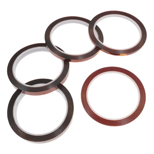 Cabilock 5 Rollen Polyimid Hochtemperatur Klebeband Je Hitzebeständig bis Starke Haftung Ausgezeichnete Isolierung für Elektronik für Sublimation und Lötarbeiten Cabilock 5 Rollen Polyimid Hochtemperatur Klebeband Je Hitzebeständig bis Starke Haftung Ausgezeichnete Isolierung für Elektronik für Sublimation und Lötarbeiten von Cabilock
