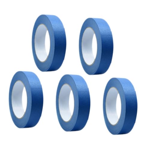 Cabilock 5 Rollen Wandklebeband Farbiges Band Malerband Abdeckband Dekoratives Klebeband Farbband Klebeband Für Wände, Keine Beschädigung Der Farbe Blue von Cabilock