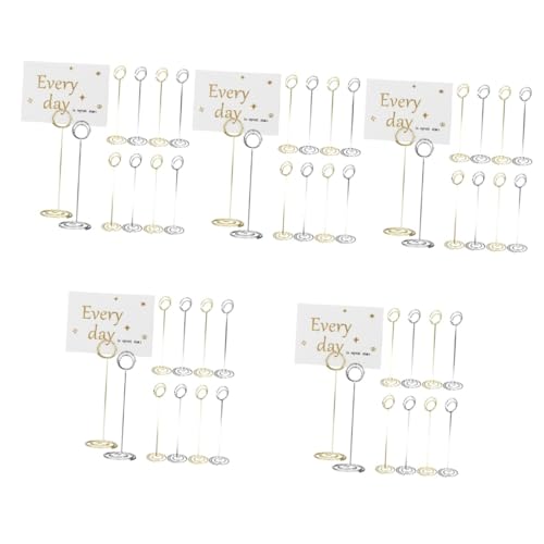Cabilock 5 Sätze Tischkartenhalter Für Hochzeit Und Veranstaltungen Kartenhalter Mit Stabiler Basis Gold Und Silber Für Menüs Fotos Und Tischdekoration 10 Stück * 5 Cabilock 5 Sätze Tischkartenhalter Für Hochzeit Und Veranstaltungen Kartenhalter Mit Stabiler Basis Gold Und Silber Für Menüs Fotos Und Tischdekoration 10 Stück * 5 von Cabilock