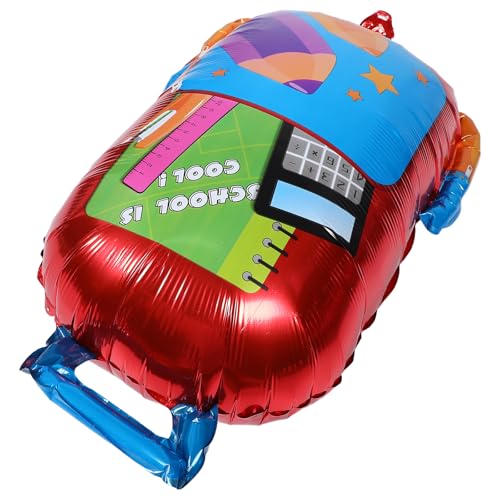 Cabilock 5 Schultaschen-Luftballons: Luftballons zum Schulanfang – Rucksack-Dekoration für den ersten Schultag für Feiern im Klassenzimmer – Partyzubehör von Cabilock
