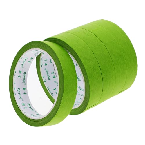 Cabilock 5 Stück Abdeckband farbig sprühen auto klebeband malen weißes Nadelstreifenband verpackungsband Bandbeschriftung breites Klebeband auto sprühband Malerband Kunstband Papier Green von Cabilock