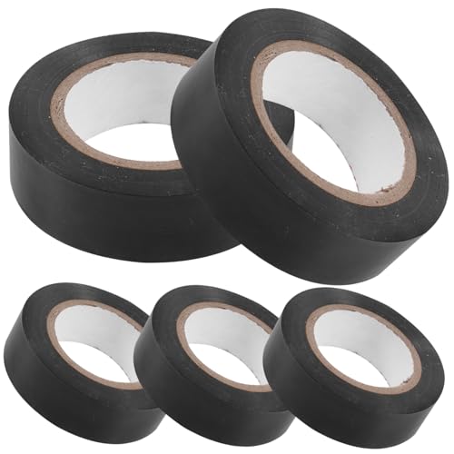 Cabilock 5 Stück Isolierband Isolierung Verdrahtungsband isoliert im Freien Elektriker Band Klebeband für die heiße Temperatur elektrisches Band Isolierbänder Hochtemperaturband PVC Schwarz von Cabilock