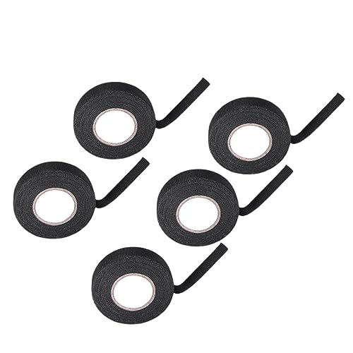 Cabilock 5 Stück Klebeband für Kabelbäume im Automobilbereich Isolierung Streifen Hochtemperaturband wickeln Wärmeband Vinylband Auto-Drahtband Schwarz von Cabilock
