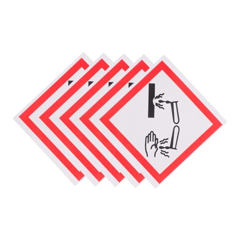 Cabilock 5 Stück Korrosive Substanzmarkierung Aufkleber Für Korrosives Material Korrosionssicherheitsaufkleber Etikett Für Warnaufkleber Sicherheitsschild Papier Weiß Cabilock 5 Stück Korrosive Substanzmarkierung Aufkleber Für Korrosives Material Korrosionssicherheitsaufkleber Etikett Für Warnaufkleber Sicherheitsschild Papier Weiß von Cabilock