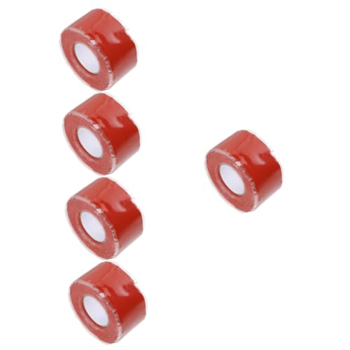 Cabilock 5 Stück Reparaturgürtel Für Wasserrohr -lecks Dichtungsband Wasserdichtes Badezimmer Gummiert Naht Mastix Klebeband Versiegeln Nachweisen Schlauch Abdichten Butyl Rot Silikon-gummi von Cabilock