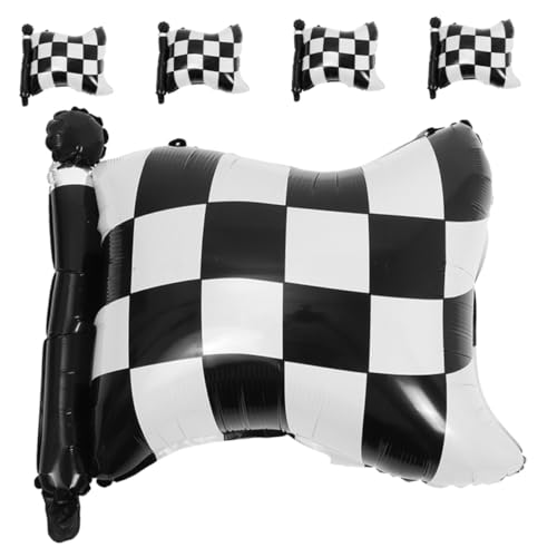 Cabilock 5 Stück Teiliges Racing Flag Folienballons Kariert Langlebige Partydekoration für Indoor und Outdoor Interaktives Geburtstags Party Accessoire für Erwachsene Cabilock 5 Stück Teiliges Racing Flag Folienballons Kariert Langlebige Partydekoration für Indoor und Outdoor Interaktives Geburtstags Party Accessoire für Erwachsene von Cabilock