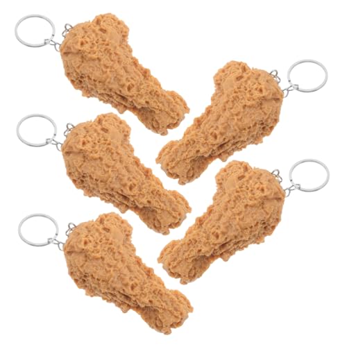 Cabilock 5 Stück Teiliges Realistischer Schlüsselanhänger Gefälschte Hähnchenkeule Kreativ Spielerischer Schlüsselring für Taschen Partygeschenke Multifunktionales Accessoire Cabilock 5 Stück Teiliges Realistischer Schlüsselanhänger Gefälschte Hähnchenkeule Kreativ Spielerischer Schlüsselring für Taschen Partygeschenke Multifunktionales Accessoire von Cabilock