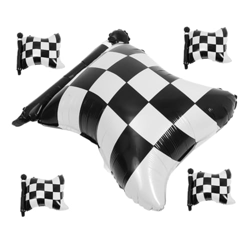 Cabilock 5 Stück Teiliges Rennflaggen Ballons Kariert Robuste Folienballons für Rennwagen Motto Geburtstagsfeier Vielseitige Partydekoration für Drinnen und Draußen Cabilock 5 Stück Teiliges Rennflaggen Ballons Kariert Robuste Folienballons für Rennwagen Motto Geburtstagsfeier Vielseitige Partydekoration für Drinnen und Draußen von Cabilock