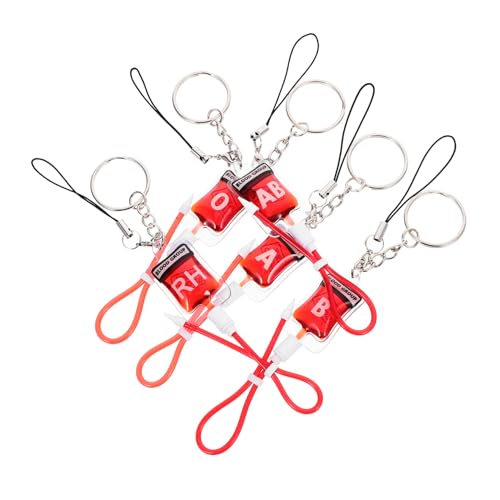Cabilock 5 Stück Teiliges Schlüsselanhänger mit Blutgruppendekoration A B Ab Rh Typen Stilvolle Handtaschen und Schlüsselring Deko für Halloween und Partys Cabilock 5 Stück Teiliges Schlüsselanhänger mit Blutgruppendekoration A B Ab Rh Typen Stilvolle Handtaschen und Schlüsselring Deko für Halloween und Partys von Cabilock