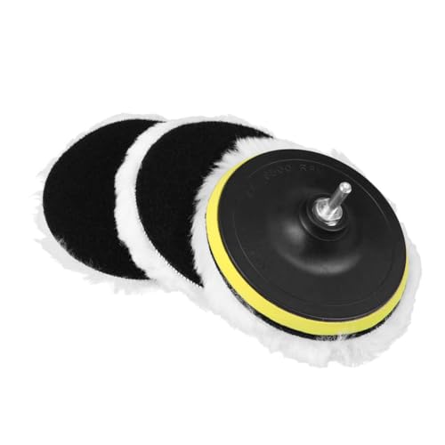 Cabilock 5 Stück Teiliges Woll Polierpad Set für Autopolitur Polierschwamm Auto Polierpad Polierhilfe für Wachsversiegelung Wiederverwendbar und Waschbar Cabilock 5 Stück Teiliges Woll Polierpad Set für Autopolitur Polierschwamm Auto Polierpad Polierhilfe für Wachsversiegelung Wiederverwendbar und Waschbar von Cabilock